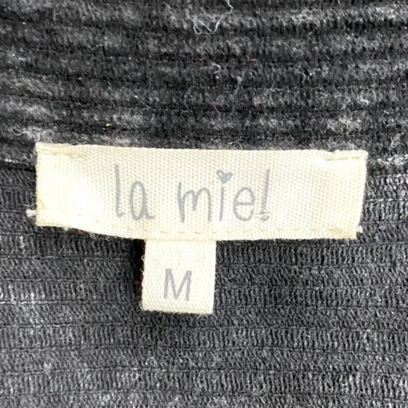 SOLD-La Miel Washed Black Corduroy Button-Up Shirt Shacket W Raw Hem M - Picture 3 of 16
